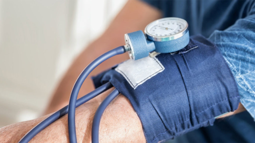 Person taking blood pressure