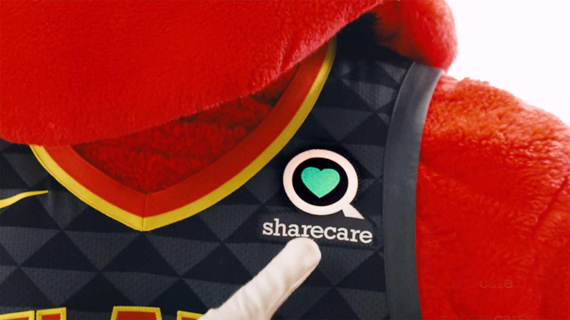 Atlanta Haws jersey with Sharecare patch