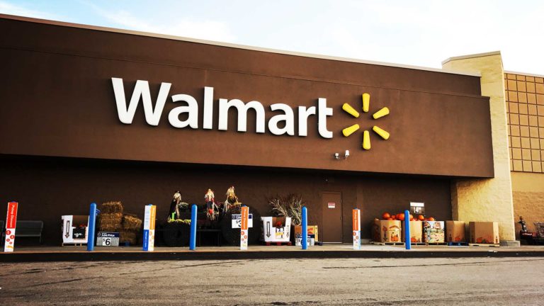 Front of a Walmart store