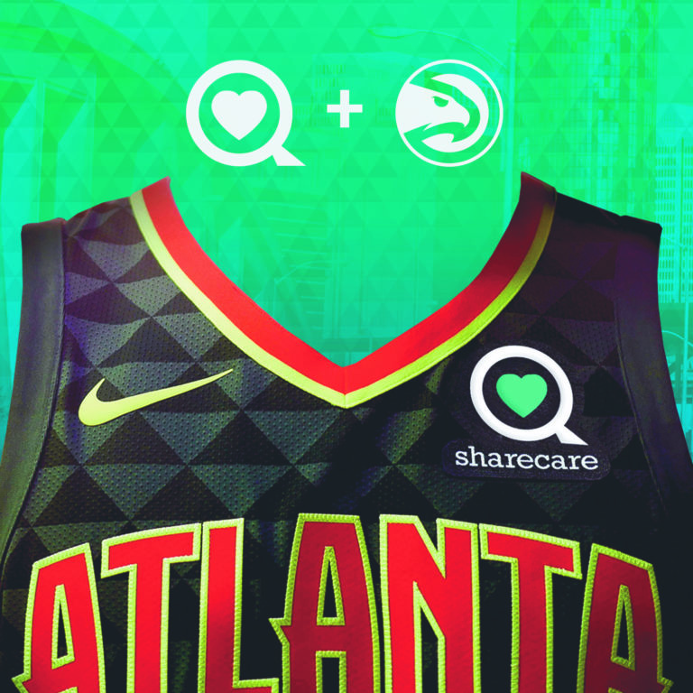 Atlanta Hawks Jersey with Sharecare logo