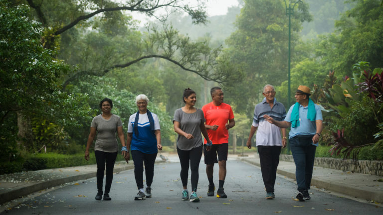 Group of active seniors enjoying their golden years