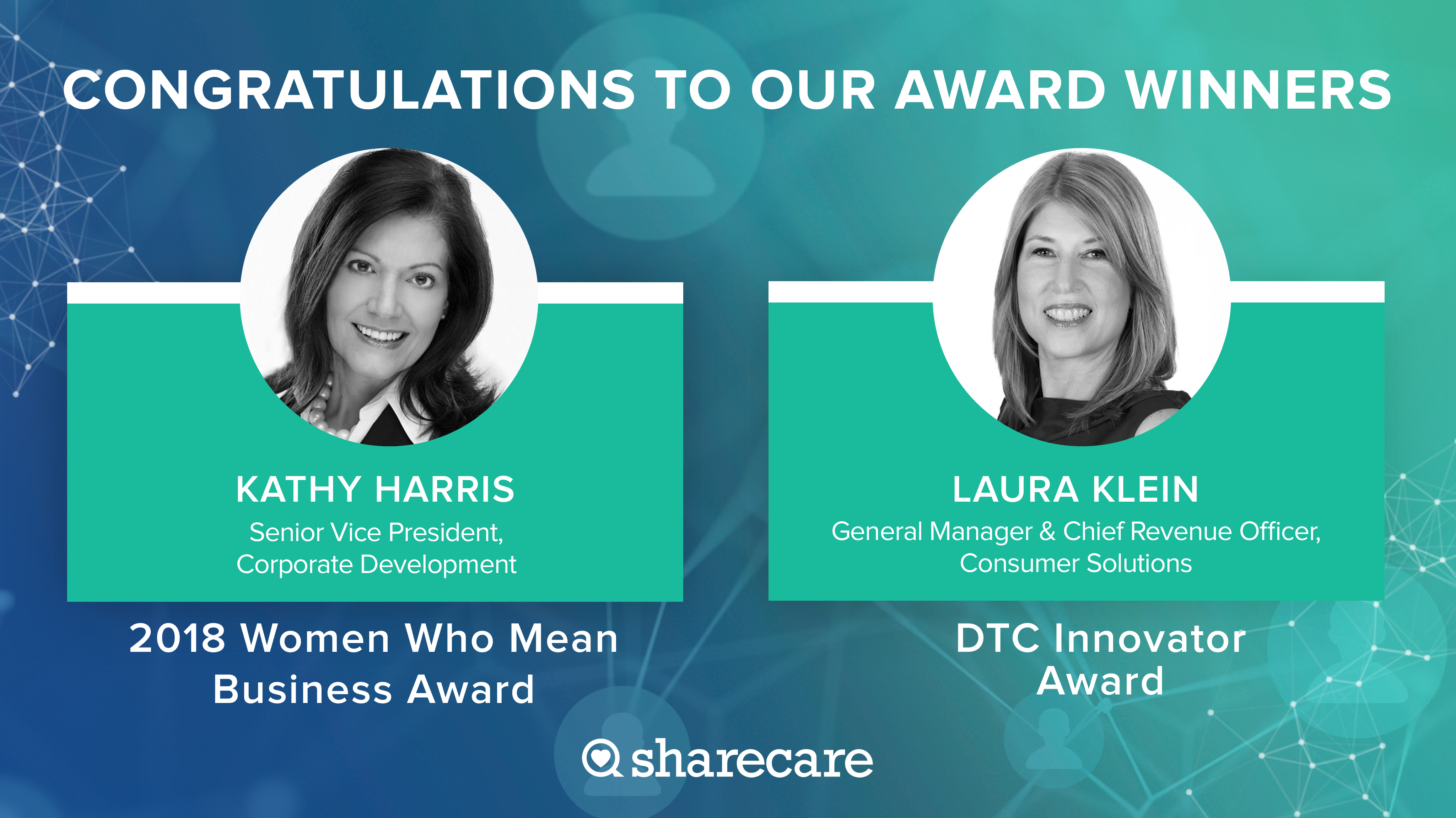 Congrats to Kathy Harris and Laura Klein