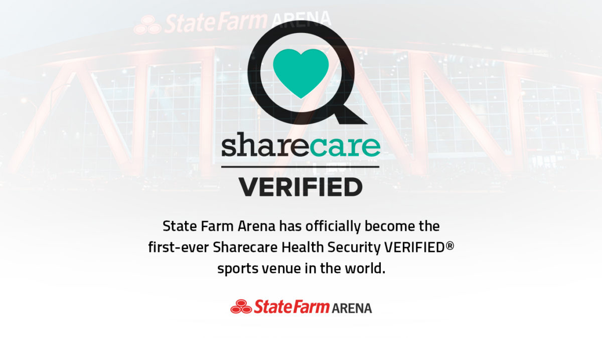 Atlanta Hawks State Farm Arena Sharecare Health Security Verification following COVID-19