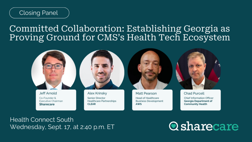 Sharecare, AWS, CLEAR, and Georgia Department of Community Health to discuss bringing CMS’s health tech ecosystem vision to life at Health Connect South